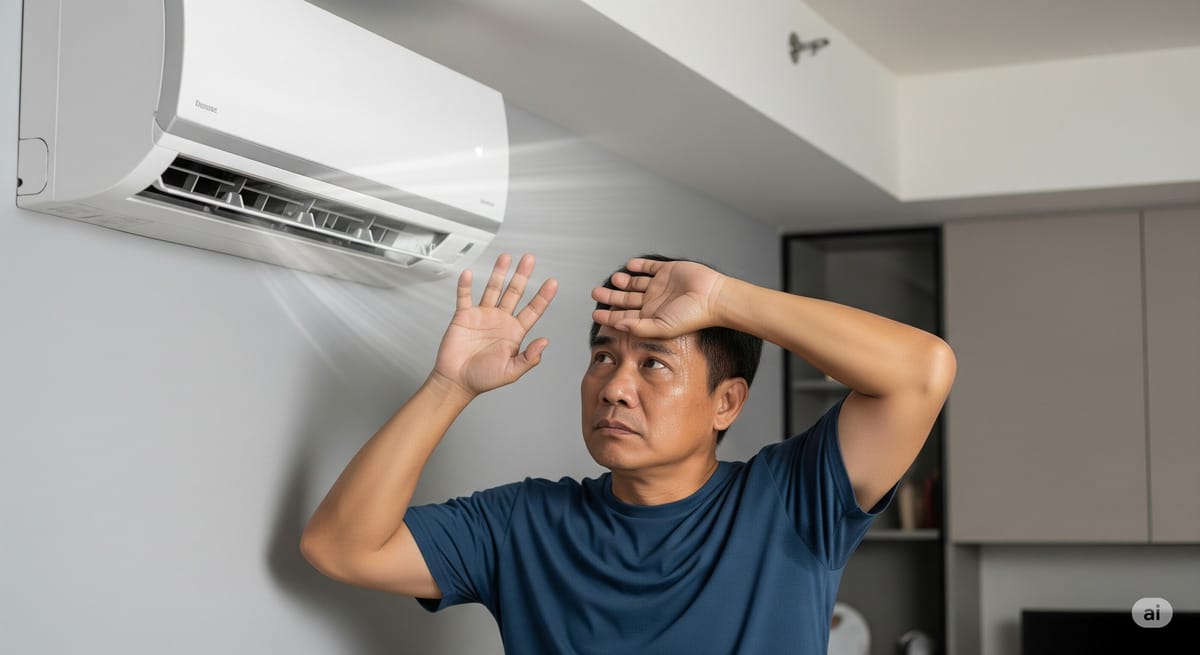 Aircon Blowing Warm Air in Singapore