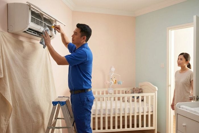 Baby-Safe Aircon Cleaning