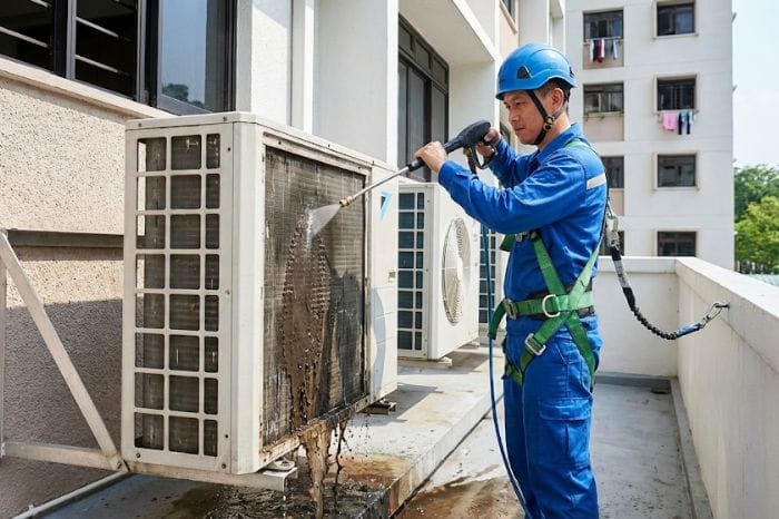 Condenser Unit Cleaning