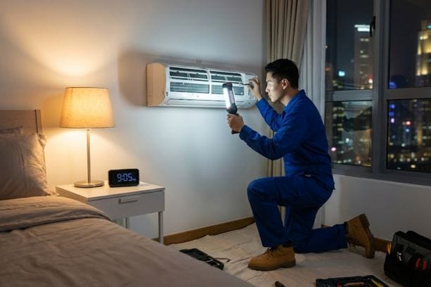 Night-Time Aircon Servicing