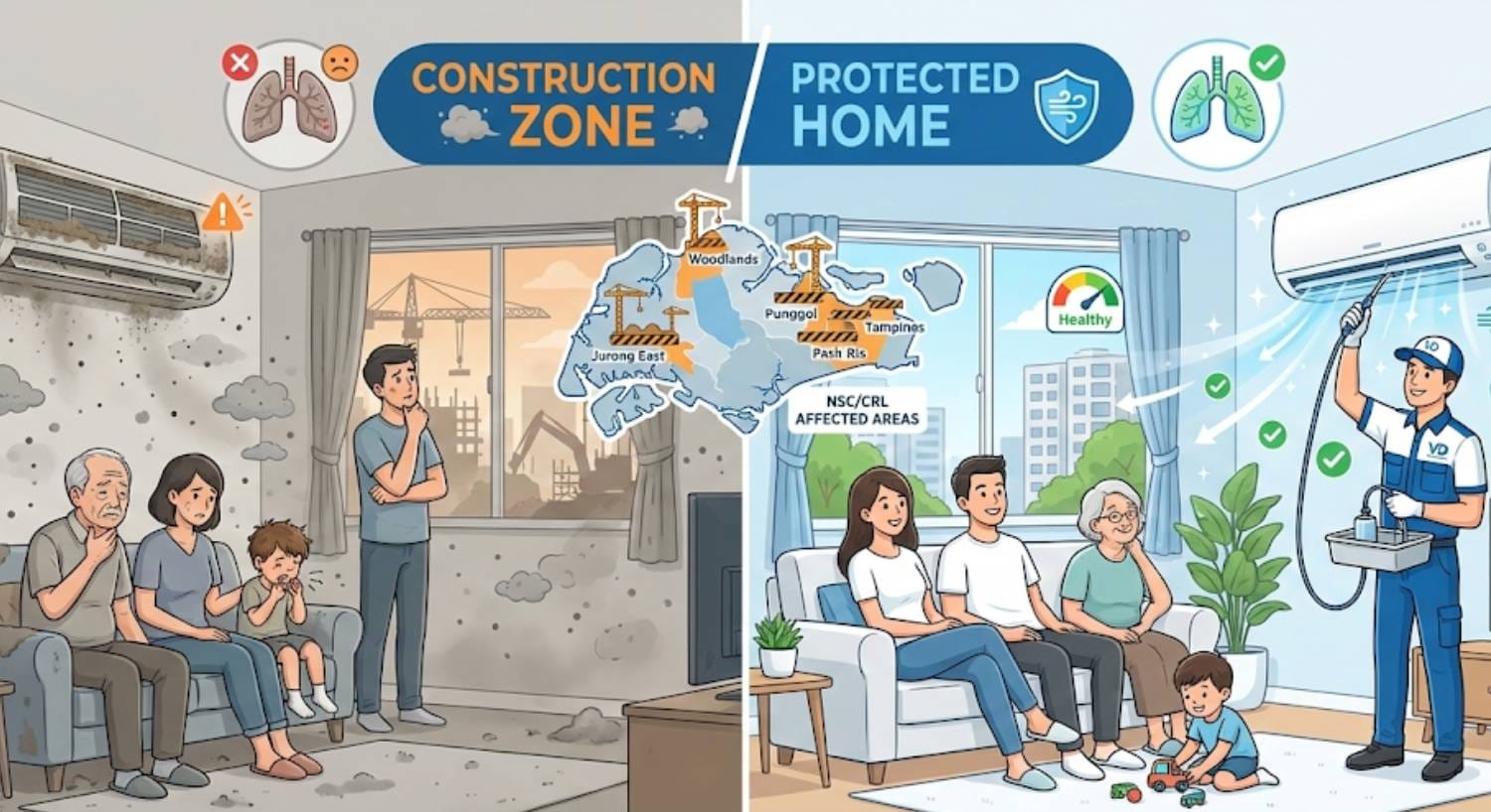 Why Your Aircon Needs Chemical Wash in Construction Zones