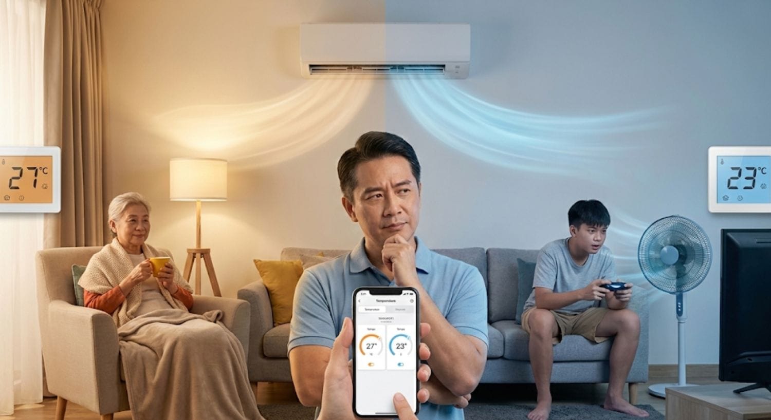 Aircon Setup for Multi-Generational Homes When Parents and Kids Need Different Temperatures